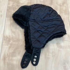 Vintage silk quilted Sostanza trapper hat